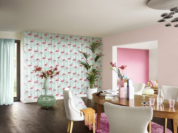 Living Room Wallpaper Ideas with a Tropical Twist