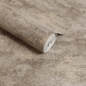 Boutique Urban Plaster Mocha Heavyweight Vinyl Wallpaper by Graham & Brown 128781