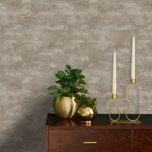 Boutique Urban Plaster Mocha Heavyweight Vinyl Wallpaper by Graham & Brown 128781