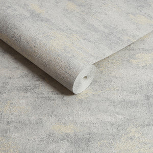 Boutique Urban Plaster Silver Heavyweight Vinyl Wallpaper by Graham & Brown 128793