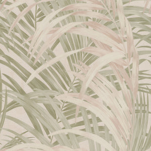 Boutique Congo Tropical Palm Leaf Sage & Rose Wallpaper by Graham & Brown 145704