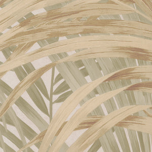 Boutique Congo Tropical Palm Leaf Sage & Gold Wallpaper by Graham & Brown 145705