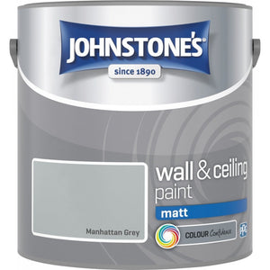 Manhattan Grey Matt Emulsion - Johnstones Wall and Ceiling Paint