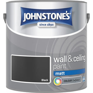 Black Matt Emulsion - Johnstones Wall and Ceiling Paint