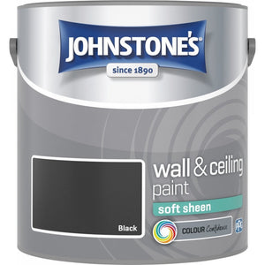 Black Soft Sheen Emulsion - Johnstones Wall and Ceiling Paint