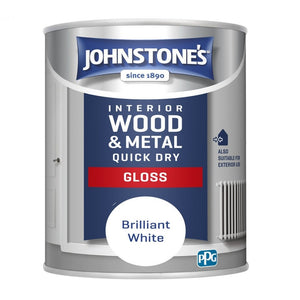 Brilliant White Quick Dry Gloss - Johnstones Interior Wood & Metal Paint