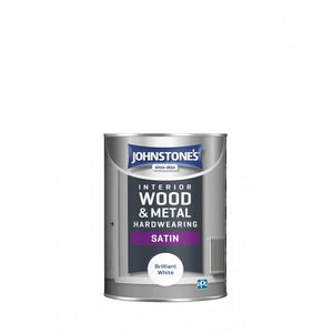 Brilliant White Satin - Johnstones Hardwearing Interior Wood & Metal Paint
