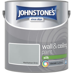 Manhattan Grey Silk Emulsion - Johnstones Wall and Ceiling Paint
