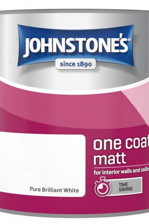 Brilliant White Matt Emulsion - Johnstones One Coat Wall and Ceiling Paint