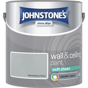 Manhattan Grey Soft Sheen Emulsion - Johnstones Wall and Ceiling Paint
