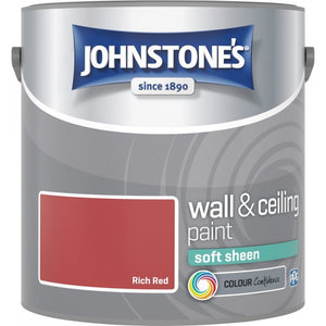 Rich Red Soft Sheen Emulsion - Johnstones Wall and Ceiling Paint