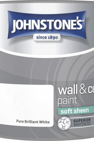 Pure Brilliant White Soft Sheen Emulsion - Johnstones Wall and Ceiling Paint