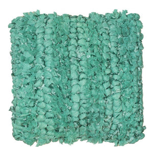Shaggy Plait Textured Cushion in Aqua by CIMC