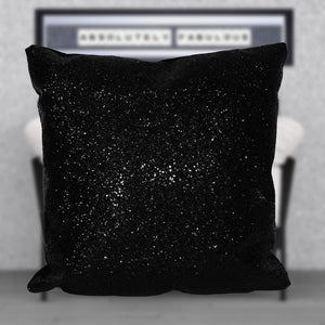 Glitter Cushion Black Onyx 45cm SHH CG-45-BLACK