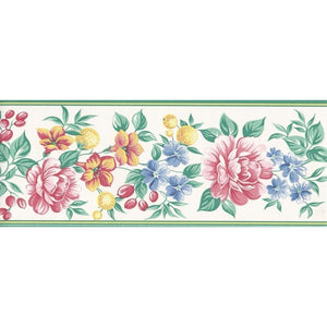 Fruits and Flowers Cushioned Vinyl Border by Fine Decor B1232