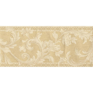 Sheena Scroll Golden Yellow / Cream 10 Metre Border by John Wilman 516088
