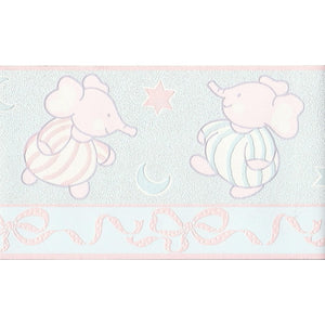 Elephant Nursery Border in Pale Blue by Kingfisher 26434