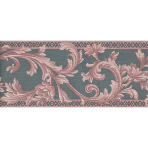 Sheena Scroll Pink / Jade 10 Metre Border by John Wilman 216377