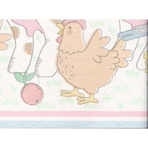 MacDonald Farm 10 Metre Pastel Border by Coloroll 930204