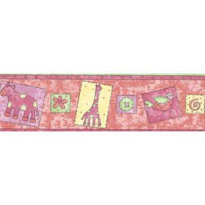 Kiddywinks Pink / Lime Border by Wilson Wilcox 1400/11