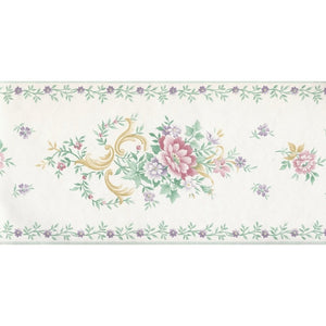 Beaujolais White / Pastel Floral Border by Coloroll 351009