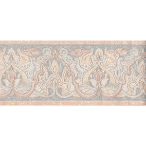 Pizarro Peach / Steel Blue 10 Metre Border by Coloroll 210719