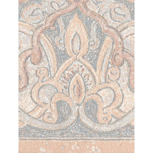 Pizarro Peach / Steel Blue 10 Metre Border by Coloroll 210719