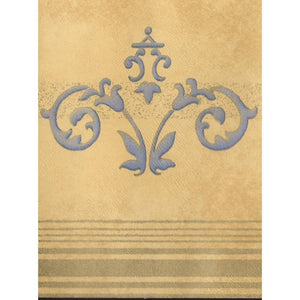 Regency Damask Gold / Blue Border by Holden Decor 15553