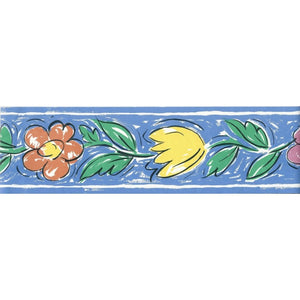 Floral Sketched Narrow Multi Border by Linda Beard 55970