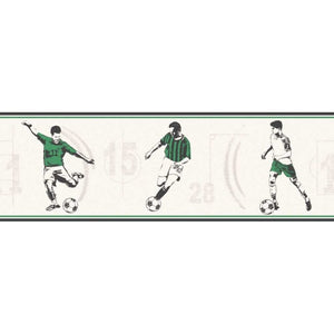 Football Black / Green Border by Decorline DLB50091
