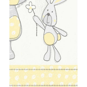 Bear & Boo Lemon / Grey Border by Decorline DLB50071