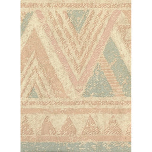 Geometric Peach / Green Border by Leyland 4107