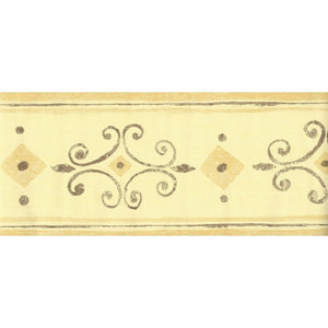Scroll Yellow / Gold Border by Crown 54814