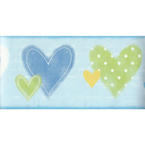 Just 4 Kids Hearts Blue Border by Galerie G90080