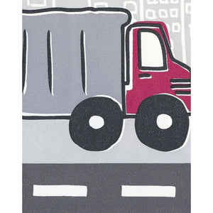 Beep Beep Car Red / Grey Border by Fine Decor FDB50127