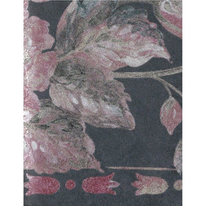 Consolata Floral Trail Charcoal Vinyl Border by John Wilman 555063