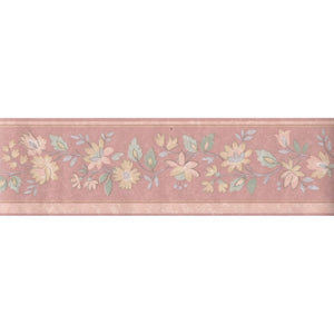 Alvina Floral Peach 10 Metre Border by Coloroll 394150