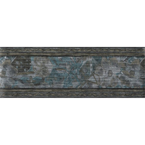 Jemima Abstract Floral Metallic Black Border by John Wilman 362852