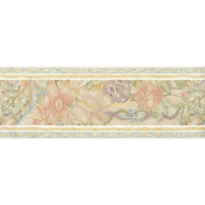 Jemima Abstract Floral Pastels 10 Metre Border Border by John Wilman 524342