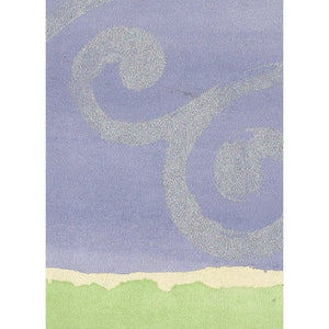 Modern Scroll Green / Lilac Border by Coloroll 686644