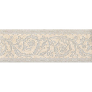 Scroll Acanthus Leaf Scroll Beige / Grey 10 Metre Border by Coloroll 212478