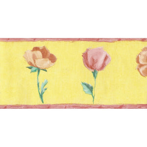 Floral Yellow / Red Border by Coloroll 831280