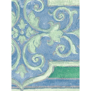 Modern Motif Green / Blue Border by Coloroll 695134