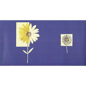 Daisy Floral Blue Border by Crown 50014