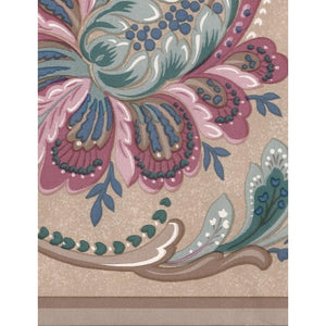 Traditional Pink Floral Border by Crown 58990