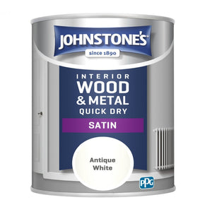 Antique White Quick Dry Satin - Johnstones Interior Wood & Metal Paint