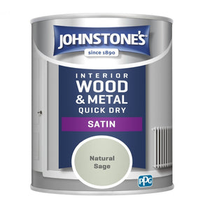 Natural Sage Quick Dry Satin - Johnstones Interior Wood & Metal Paint