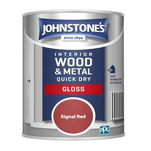 Signal Red Quick Dry Gloss - Johnstones Interior Wood & Metal Paint