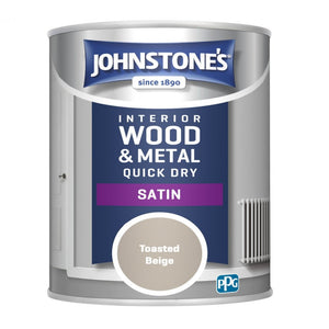 Toasted Beige Quick Dry Satin - Johnstones Interior Wood & Metal Paint