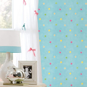 Hoopla-Polka-Spots-Wallpaper-Aqua-Multi-by-Decorline-DL30746